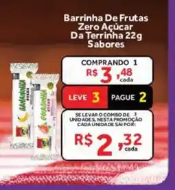 Hirota Food Supermercado Barrinha De Frutas Zero Açúcar Da Terrinha 22g Sabores oferta