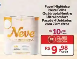 Hirota Food Supermercado Papel Higiênico Neve Folha Quádrupla Neutro Ultracomfort oferta