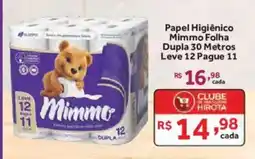 Hirota Food Supermercado Papel Higiênico Mimmo Folha Dupla oferta