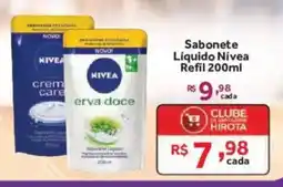 Hirota Food Supermercado Sabonete Líquido Nivea Refil 200ml oferta