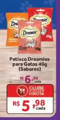 Hirota Food Supermercado Petisco dreamies para gatos 40g (Sabores) oferta