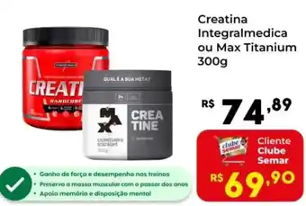Creatina integralmedica ou max titanium