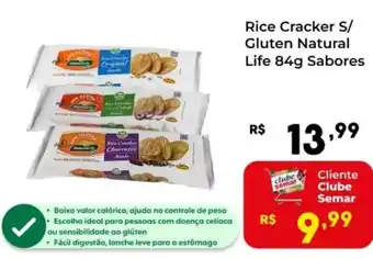 Rice Cracker S/ Gluten Natural Life Sabor