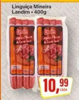 Rede Supermarket Linguiça Mineira Landim oferta