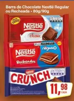 Rede Supermarket Barra de Chocolate Nestlé Regular ou Recheada oferta
