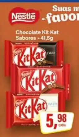 Rede Supermarket Nestlé Chocolate Kit Kat Sabores oferta
