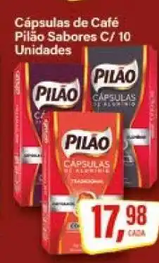 Rede Supermarket Cápsulas de Café Pilão Sabores C/ 10 Unidades oferta