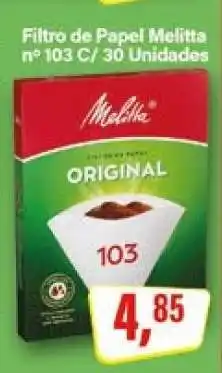Rede Supermarket Filtro de Papel Melitta nº 103 C/ 30 Unidades oferta