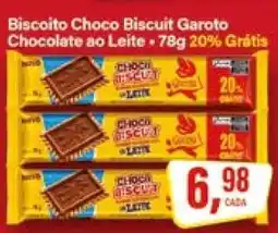 Rede Supermarket Biscoito Choco Biscuit Garoto Chocolate ao Leite oferta
