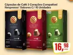 Rede Supermarket Cápsulas de Café 3 Corações Compatível Nespresso oferta