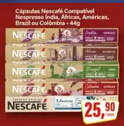 Rede Supermarket Cápsulas Nescafé Compatível Nespresso Índia, Áfricas, Américas, Brazil ou Colômbia oferta