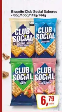 Rede Supermarket Biscoito Club Social Sabores oferta