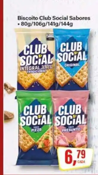 Rede Supermarket Biscoito Club Social Sabores oferta
