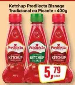 Rede Supermarket Ketchup Predilecta Bisnaga Tradicional ou Picante oferta