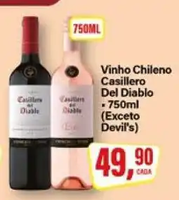 Rede Supermarket Vinho chileno Casillero del Diablo oferta