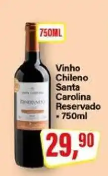 Rede Supermarket Vinho Chileno Santa Carolina Reservado oferta