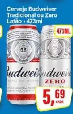 Rede Supermarket Cerveja Budweiser Tradicional ou Zero oferta