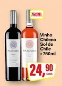 Rede Supermarket Vinho Chileno Sol de Chile oferta
