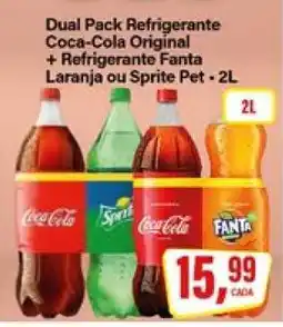 Rede Supermarket Dual Pack Refrigerante Coca-Cola Original + Refrigerante Fanta Laranja ou Sprite Pet oferta