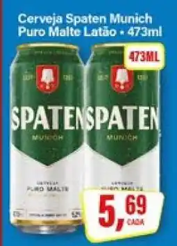Rede Supermarket Cerveja Spaten Munich Puro Malte Latão oferta