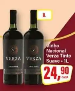 Rede Supermarket Vinho Nacional Verza Tinto Suave oferta