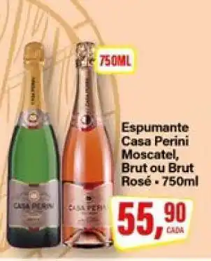 Rede Supermarket Espumante Casa Perini Moscatel, Brut ou Brut Rosé oferta