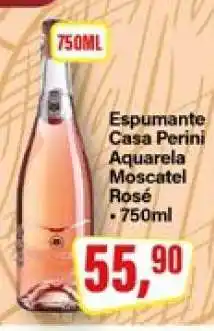 Rede Supermarket Espumante Casa Perini Aquarela Moscatel Rosé oferta
