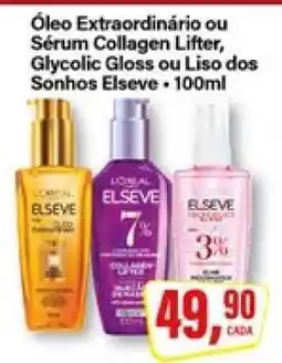 Rede Supermarket Óleo Extraordinário ou Sérum Collagen Lifter, Glycolic Gloss ou Liso dos Sonhos Elseve oferta