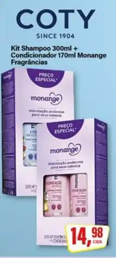 Rede Supermarket Kit Shampoo 300ml + Condicionador 170ml Monange Fragrâncias oferta