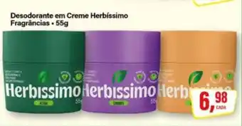 Rede Supermarket Desodorante em Creme Herbissimo oferta