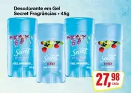 Rede Supermarket Desodorante em Gel Secret Fragrâncias oferta