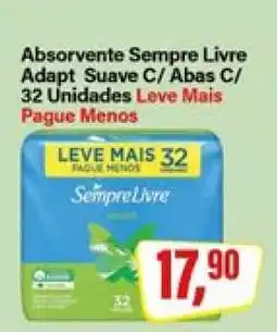 Rede Supermarket Absorvente Sempre Livre Adapt Suave C/ Abas C/ 32 Unidades oferta