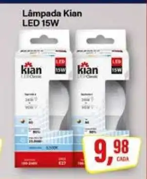 Rede Supermarket Lâmpada Kian LED 15W oferta