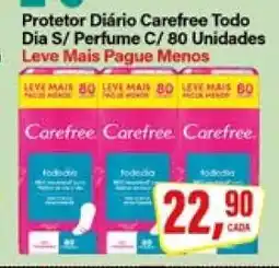 Rede Supermarket Protetor Diário Carefree Todo Dia S/ Perfume C/ 80 Unidades oferta