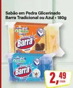 Rede Supermarket Sabão em Pedra Glicerinado Barra Tradicional ou Azul oferta