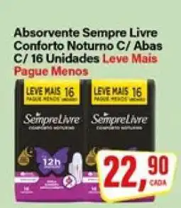 Rede Supermarket Absorvente Sempre Livre Conforto Noturno C/ Abas C/ 16 Unidades oferta