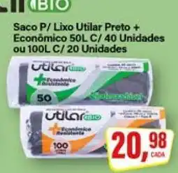 Rede Supermarket Saco P/ Lixo Utilar Preto + Econômico oferta