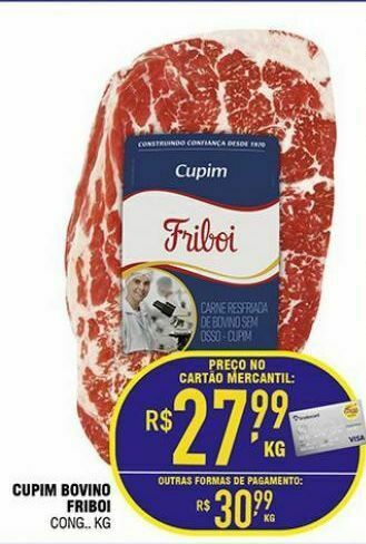 Mercantil Rodrigues Cupim bovino friboi kg oferta