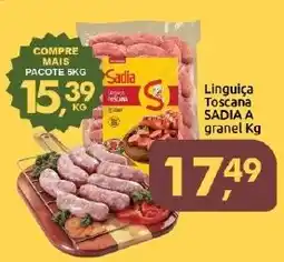 Supermercados Nori Linguiça Toscana Sadia A granel Kg oferta