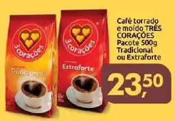 Supermercados Nori Café torrado e molido TRÊS CORAÇÕES oferta