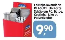 Supermercados Nori Feirinha lavanderia PLASÚTIL Un Porta Sabão em Pó, Balde, Cestinha, Lixo ou Pulverizador oferta