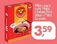 Supermercados Nori Filtro para café TRÊS CORAÇÕES oferta