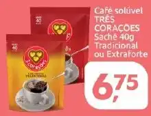 Supermercados Nori Café solúvel TRÊS CORAÇÕES oferta