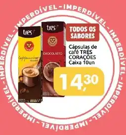 Supermercados Nori Cápsulas de café três corações oferta