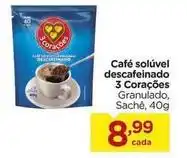 Carrefour 3 corações - café solúvel descafeinado oferta