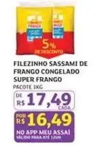 Assaí Atacadista Pacote - filezinho sassami de frango congelado super frango oferta