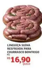 Assaí Atacadista Linguiça suína resfriada para churrasco bonfrigo oferta