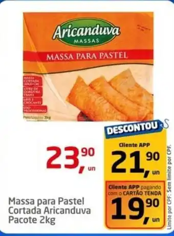 Aricanduva - massa para pastel cortada pacote