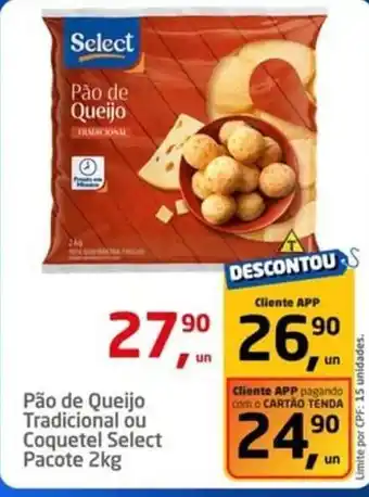 Select - pão de queijo tradicional ou coquetel