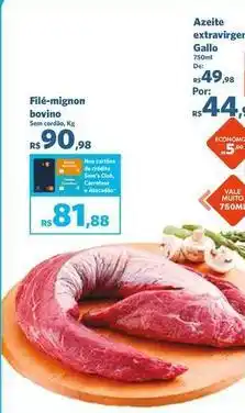Sam's Club Gallo - filé-mignon bovino oferta